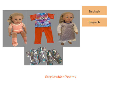 Puppenkleidung Schlafenszeit Sally - Nähen