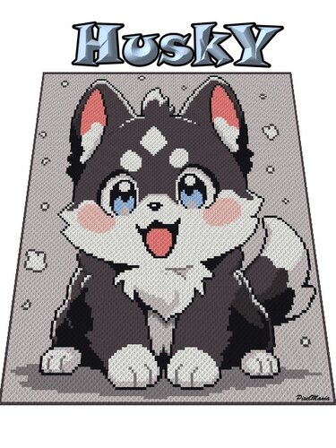 Häkelmuster * HUSKY * Grafik für C2C Decke - Häkeln