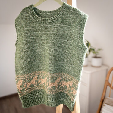 Strickanleitung Kinderpullunder Ponyslipover (98/104 - 134/140)