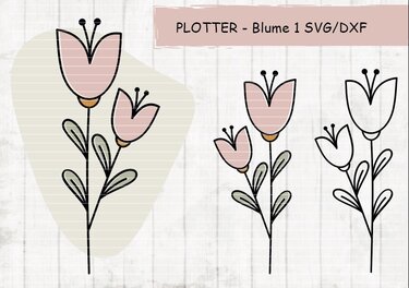 NEU Plotterdatei Wildblume 1 - Plotting