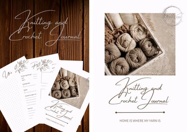 Strick- und Häkel Journal "kleines Set" 8 Seiten - Basteln