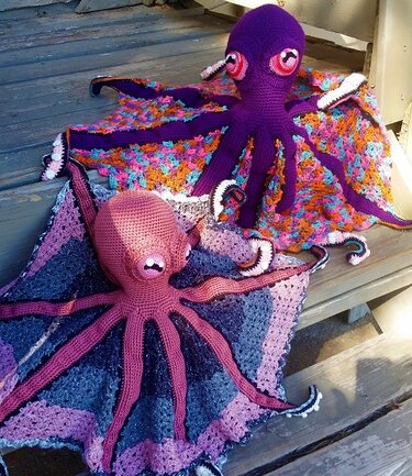 Octopus Lovey Blanket /Blankie /Snuggler -crochet pattern PDF