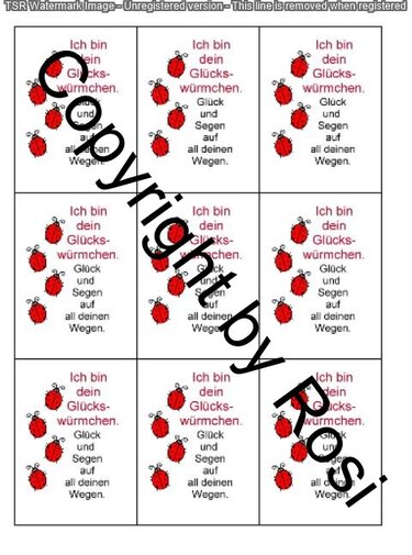 Sorgenwürmchen - Glückswürmchen - Sprüche - Kärtchen - Karte - Basteln