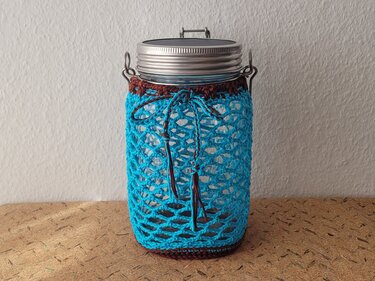 Sonnenglas schön umhäkelt - Häkeln