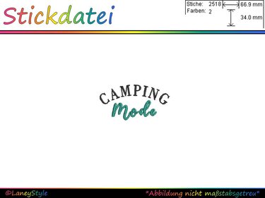 Stickdatei "Camping Mode" - Sticken