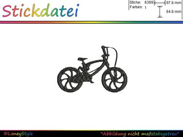 Stickdatei "Fahrrad" - Sticken