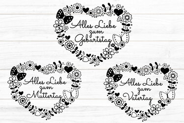 Alles Liebe Plotterdatei SVG DXF FCM - Plotting