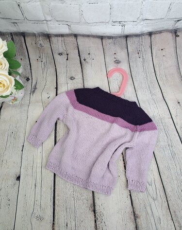 The Viola Baby - Kids Jumper Knitting Pattern in 7 sizes