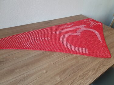 Wurzelchakra, Schattenstricken, Illusionsstricken, Motivtuch