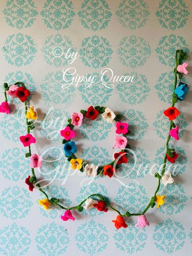 Häkelanleitung Elfenlicht Blumengirlande