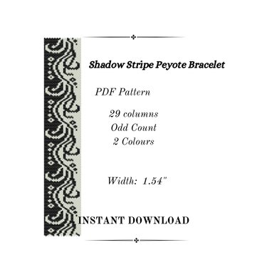 Shadow Stripe Peyote Stitch Bracelet - Crafts