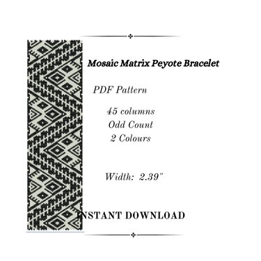 Mosaic Matrix Peyote Stitch Bracelet - Crafts