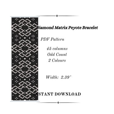 Diamond Matrix Peyote Stitch Bracelet - Crafts