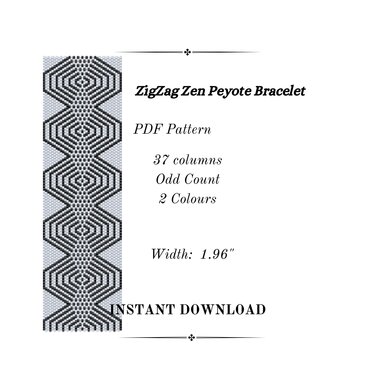 ZigZag Zen Peyote Stitch Bracelet - Crafts
