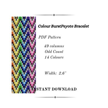 Colour Burst Peyote Stitch Bracelet - Crafts