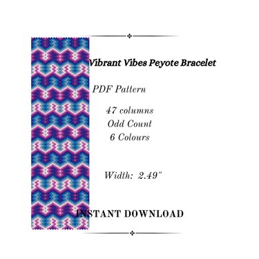 Vibrant Vibes Peyote Stitch Bracelet - Crafts