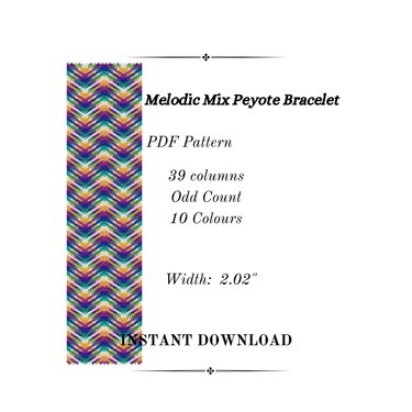 Melodic Mix Peyote Stitch Bracelet - Crafts