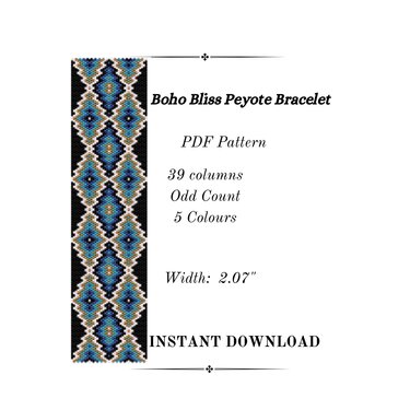 Boho Bliss Peyote Stitch Bracelet - Crafts
