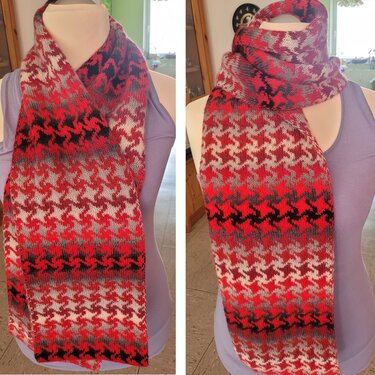 Schal Wogen-Muster Double-Face - Stricken