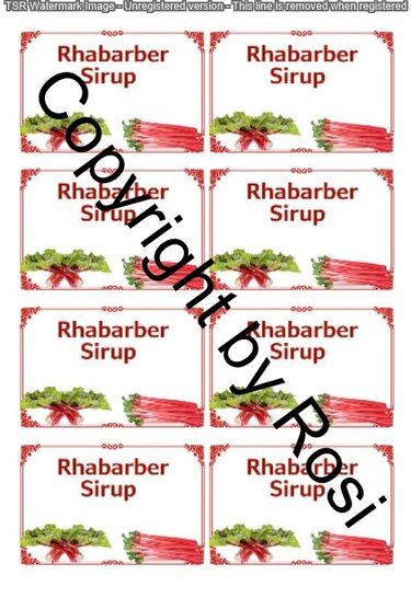 Etiketten für Eingemachtes  - Sirup + Rezept - Basteln