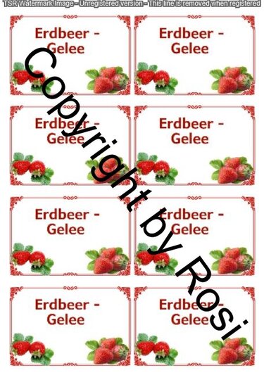 Etiketten für Eingemachtes - Erdbeer Gelee + Rezept - Basteln