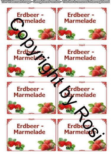 Etiketten für Eingemachtes - Erdbeer Marmelade + Rezept - Basteln