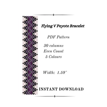 Flying V Peyote Stitch Bracelet - Crafts