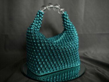 Crochet pattern beaded handbag PDF digital and video tutorial