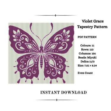 Violet Grace Tapestry Pattern - Crafts