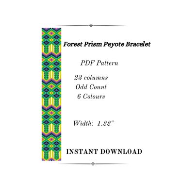 Forest Prism Peyote Stitch Bracelet - Crafts