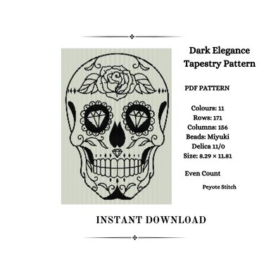 Dark Elegance Tapestry Pattern - Crafts