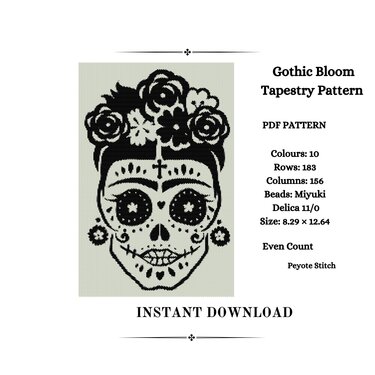 Gothic Bloom Tapestry Pattern - Crafts