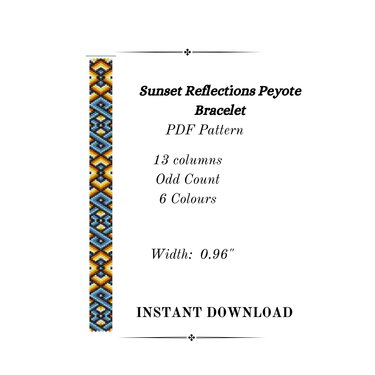 Sunset Reflection Peyote Stitch Bracelet - Crafts