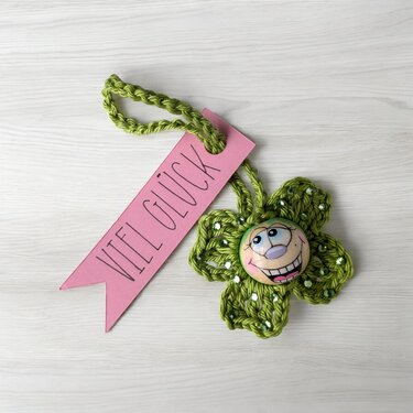 Kleeblatt Anhänger - Häkeln