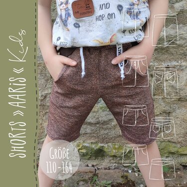 SHORTS "AARIS" - KIDS (110-164 je 3 Weiten) - Schnittmuster und Anleitung - Nähen