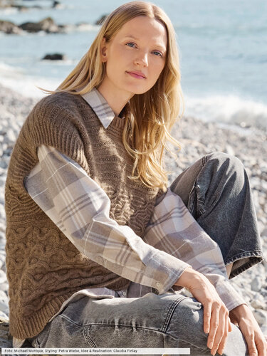 Quergestrickter Pullunder