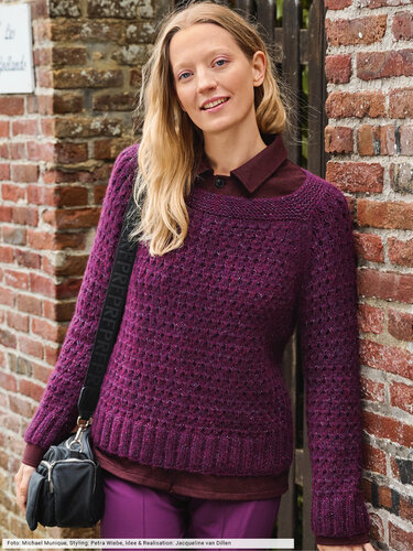 Raglanpulli mit Lochstrukturen - Stricken