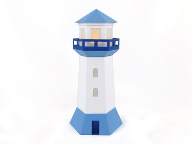 Dekoleuchte – Leuchtturm – Bastelanleitung und Vorlagen