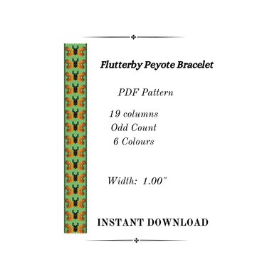 Flutterby Peyote Stitch Bracelet - Crafts