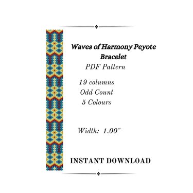 Waves of Harmony Peyote Stitch Bracelet - Crafts