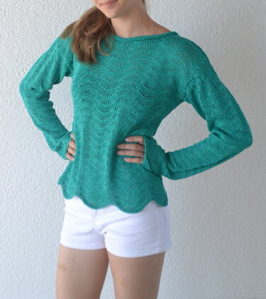 Sommerpullover Bloom * Strickanleitung * Gr. S-M/L-XL