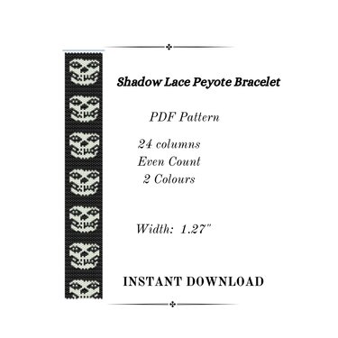 Shadow Lace Peyote Stitch Bracelet - Crafts