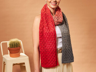 STOLA BLUBBER-BLASEN, gestrickt