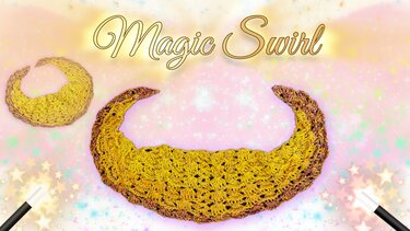 Magic Swirl-Häkelanleitung für ein flaches Dreieckstuch
