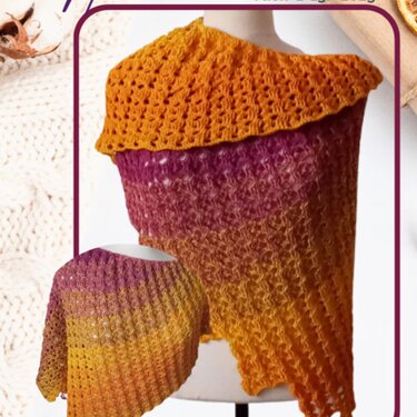 Tutorial  "TRIANGLE Shawl CROCHET" for Intermediate