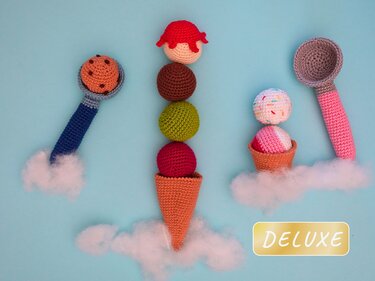 Deluxe Häkelanleitung "Im Eisparadies", Sommerspaß für die Kinderküche