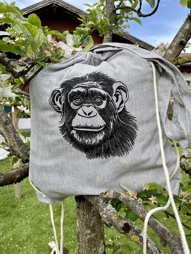 Stickdatei - Schimpanse - Affenkopf - 2 Größen - Sticken