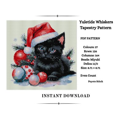 Yuletide Whiskers Tapestry Pattern - Crafts