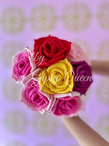 Häkelanleitung Röschen, Rose häkeln, Blume häkeln