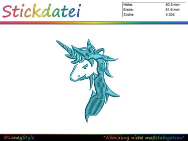 Stickdatei Einhorn - Sticken